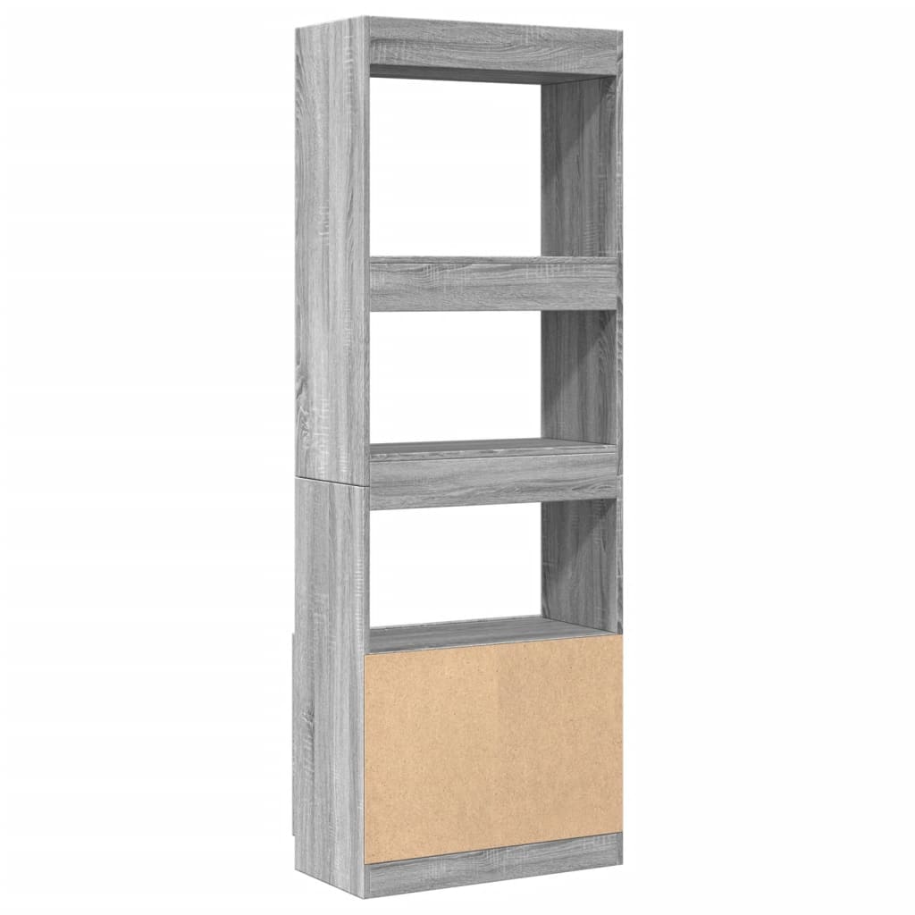 Visoka komoda boja hrasta 63x33x180 cm od konstruiranog drva