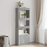 Visoka komoda boja hrasta 63x33x180 cm od konstruiranog drva