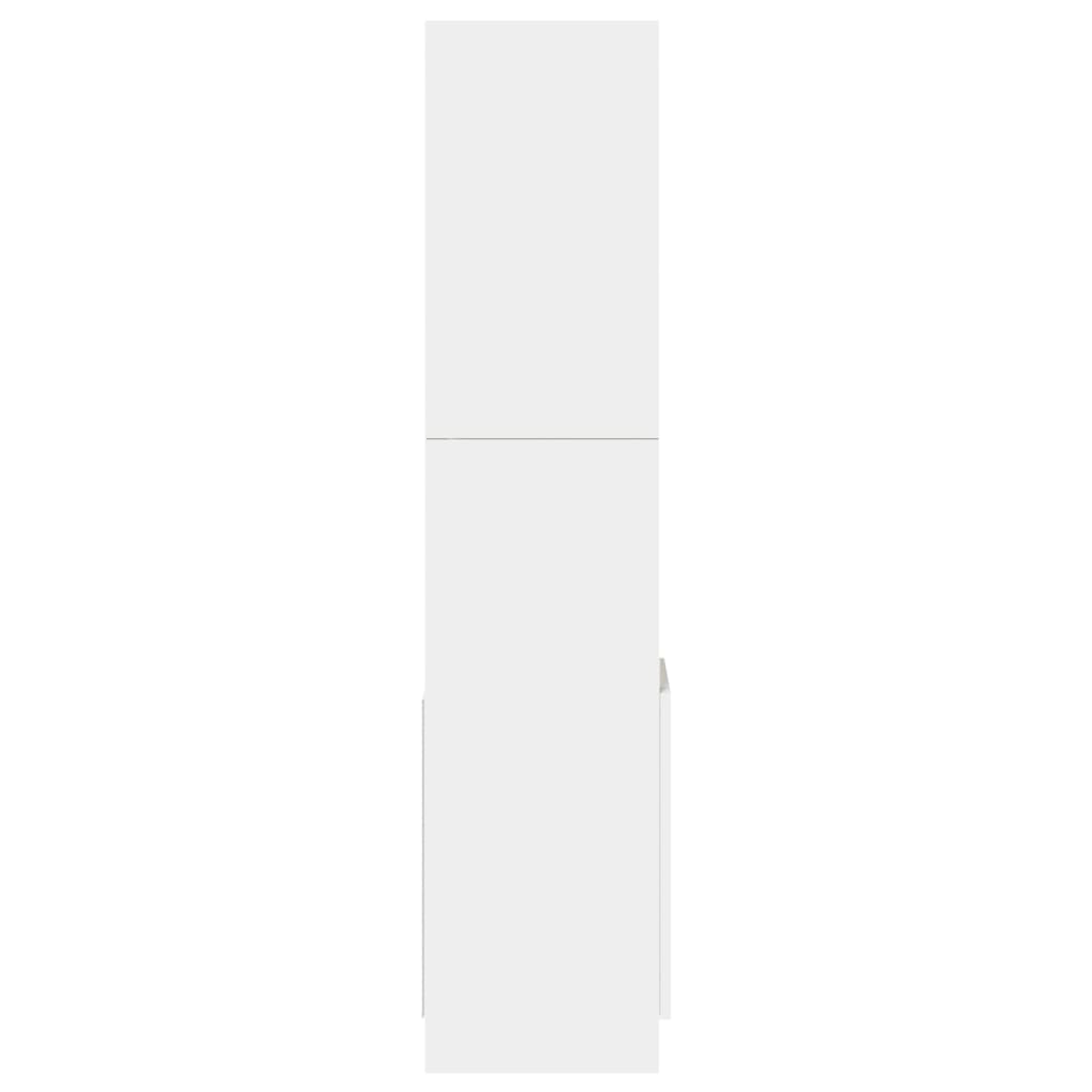 Visoka komoda bijela 92 x 33 x 140 cm od konstruiranog drva