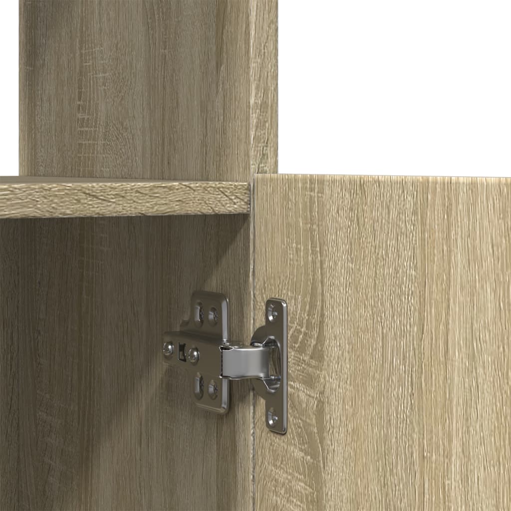 Visoka komoda hrasta sonome 92x33x140 cm od konstruiranog drva