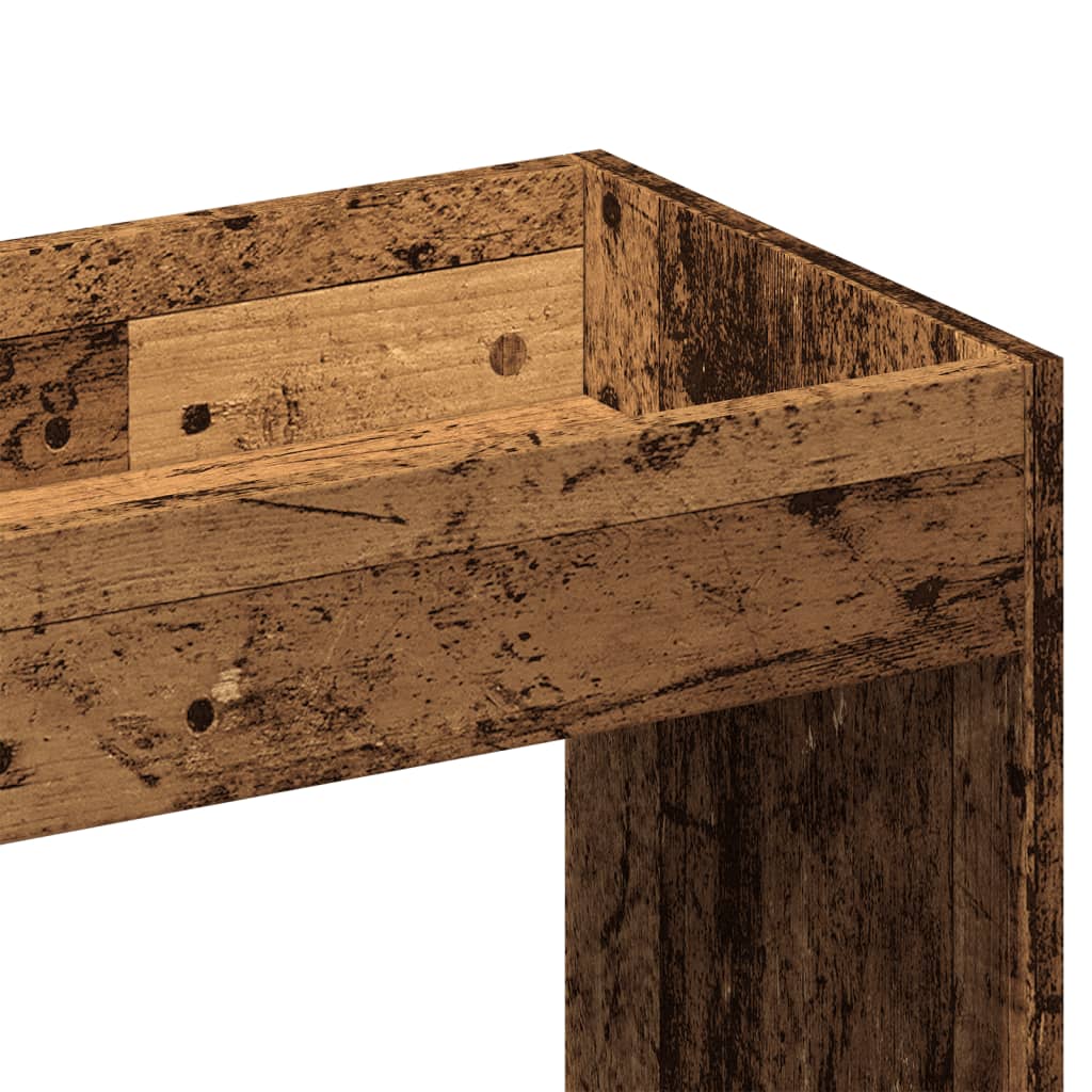 Visoka komoda boja staro drvo 92x33x140 cm konstruirano drvo