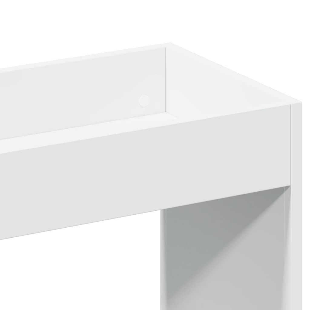 Visoka komoda bijela 92 x 33 x 180 cm od konstruiranog drva