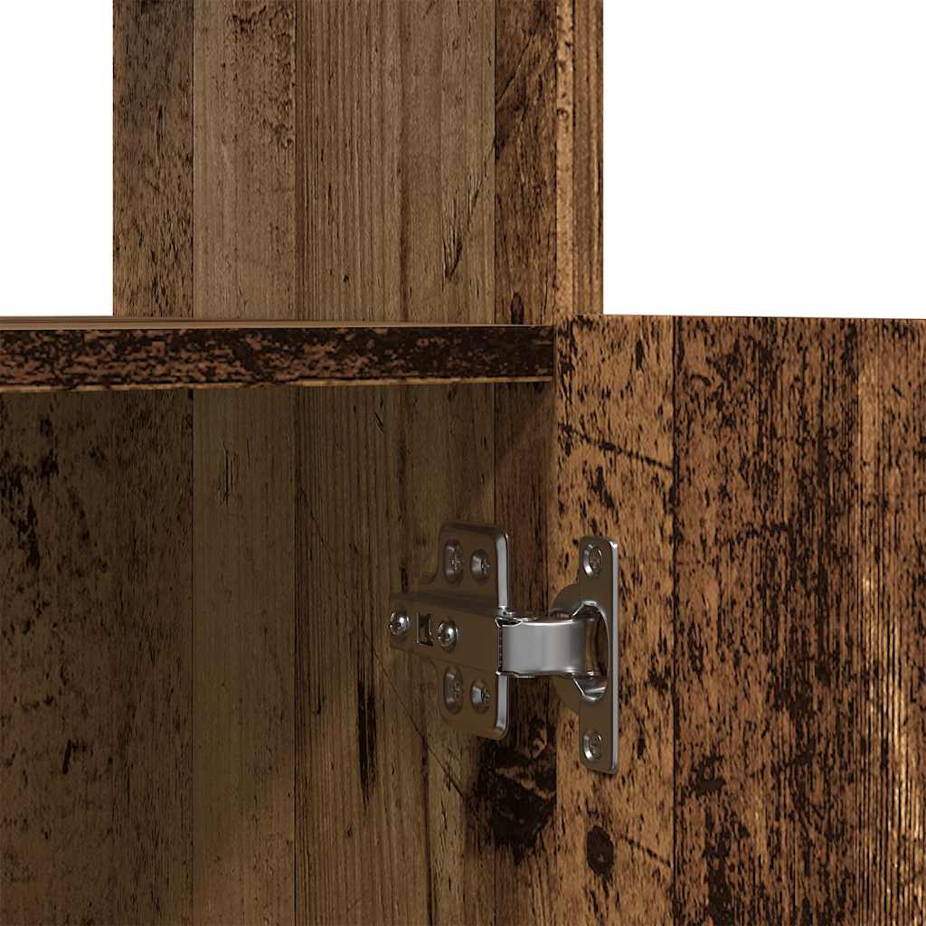 Visoka komoda boja staro drvo 92x33x180 cm konstruirano drvo