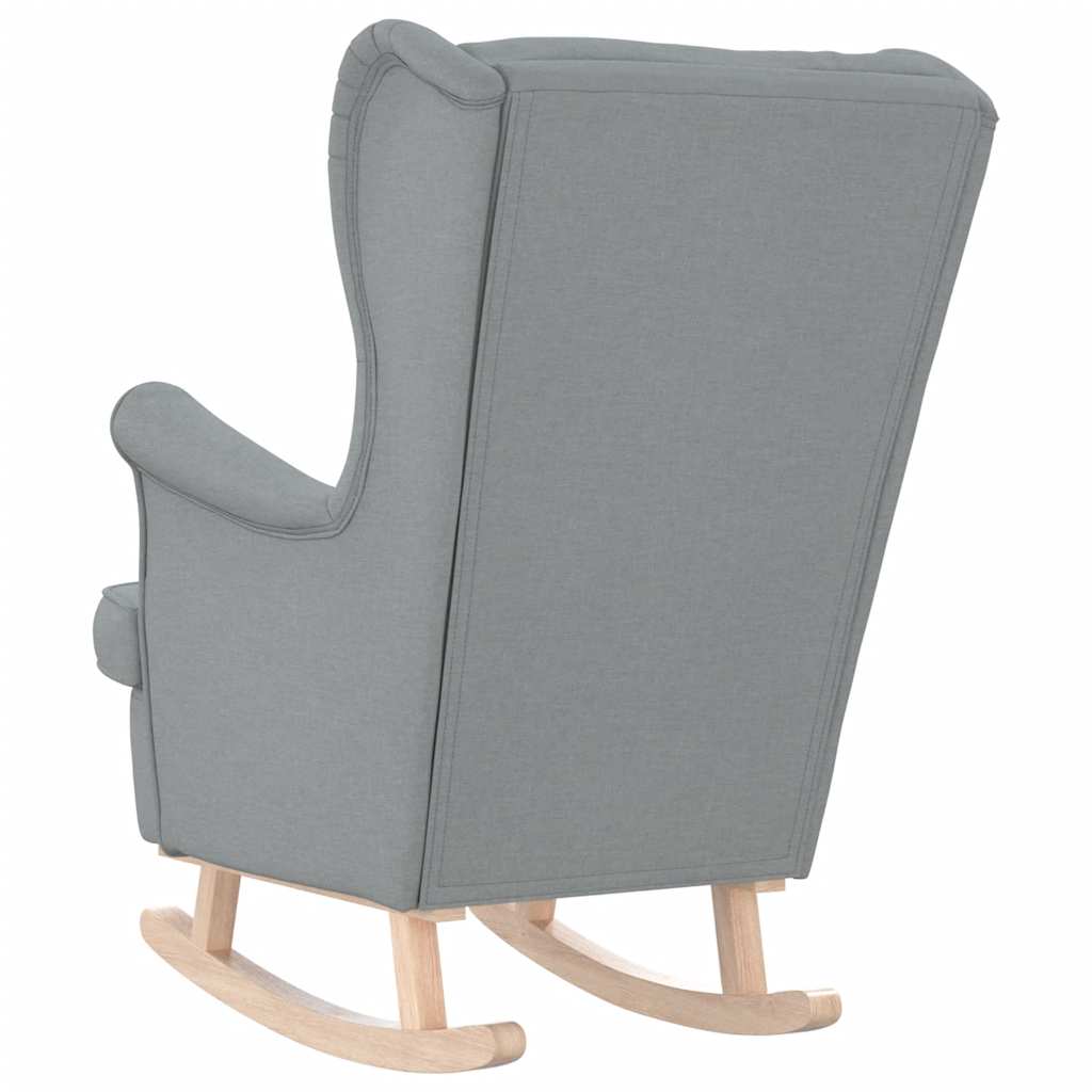 Stolica za ljuljanje 74x90x102 cm od tkanine svjetlosiva
