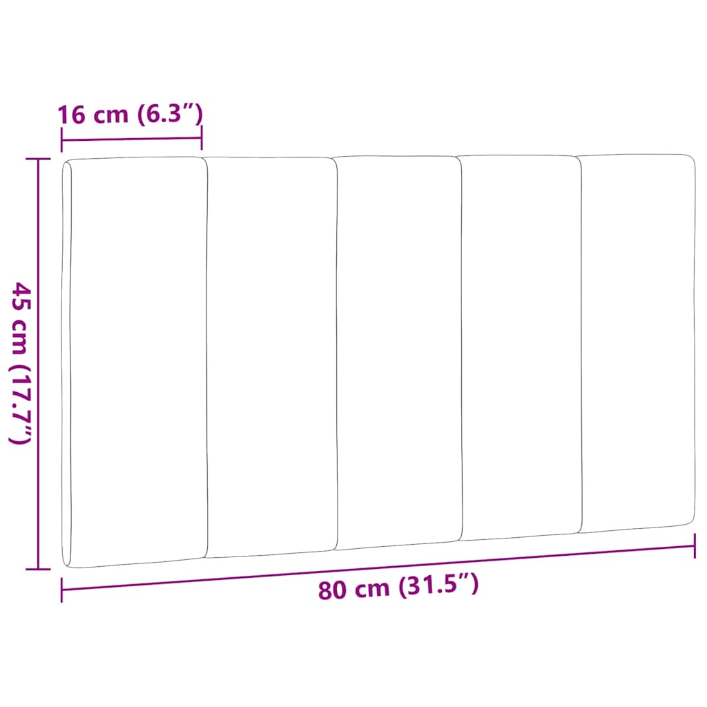 Jastuk za uzglavlje Hanko tamnosmeđi 80 cm od tkanine