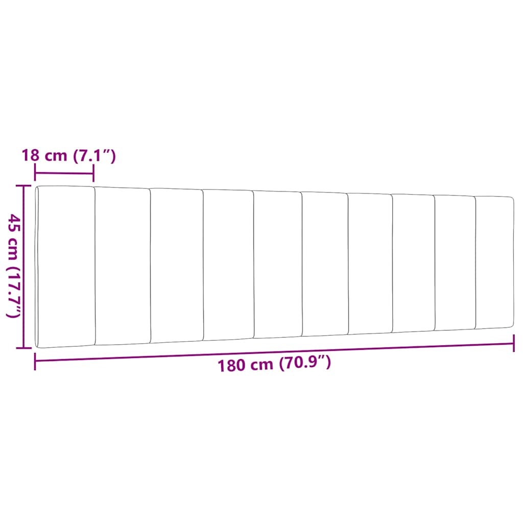 Jastuk za uzglavlje Hanko crni 180 cm od tkanine