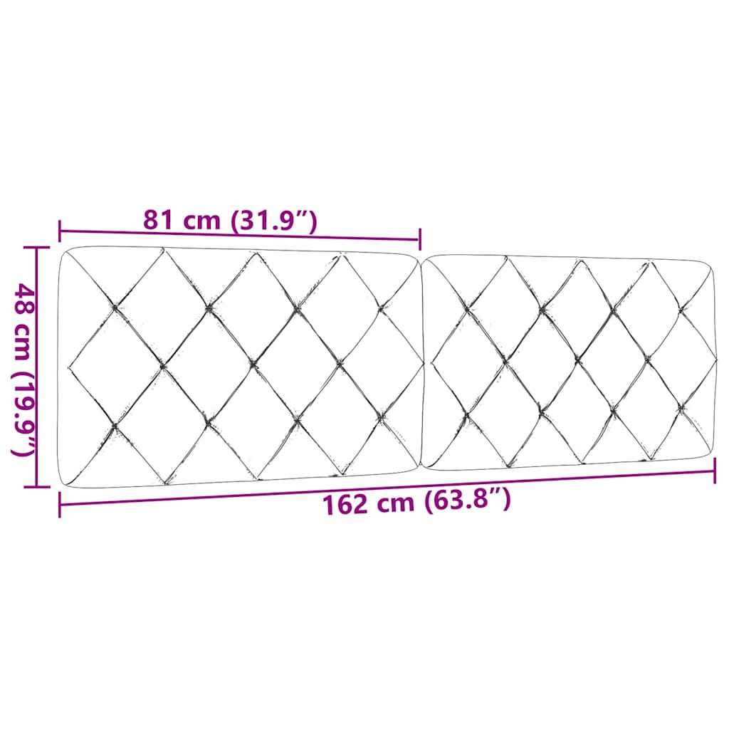 Jastuk za uzglavlje tamnosmeđi 160 cm od tkanine