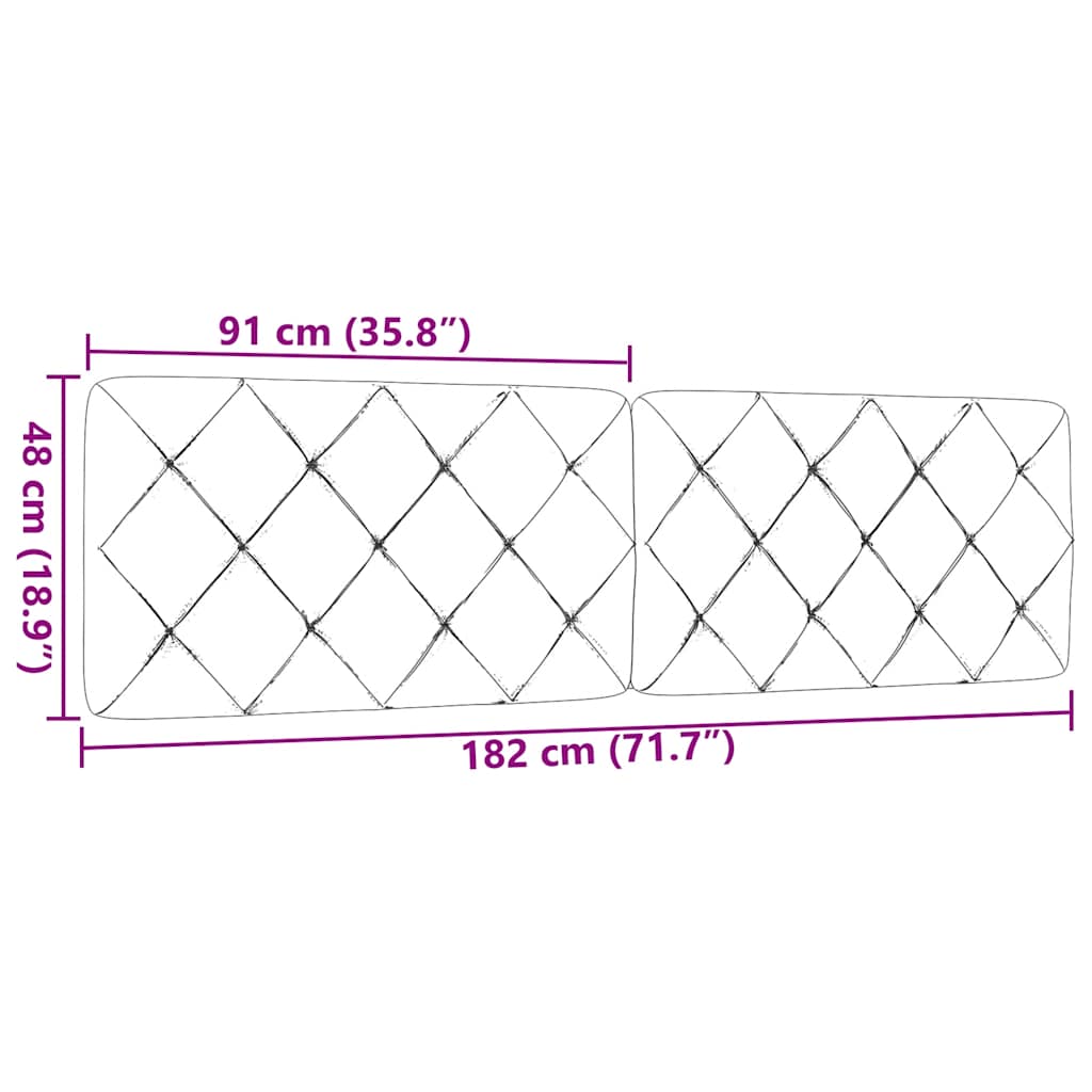 Jastuk za uzglavlje crni 180 cm od tkanine