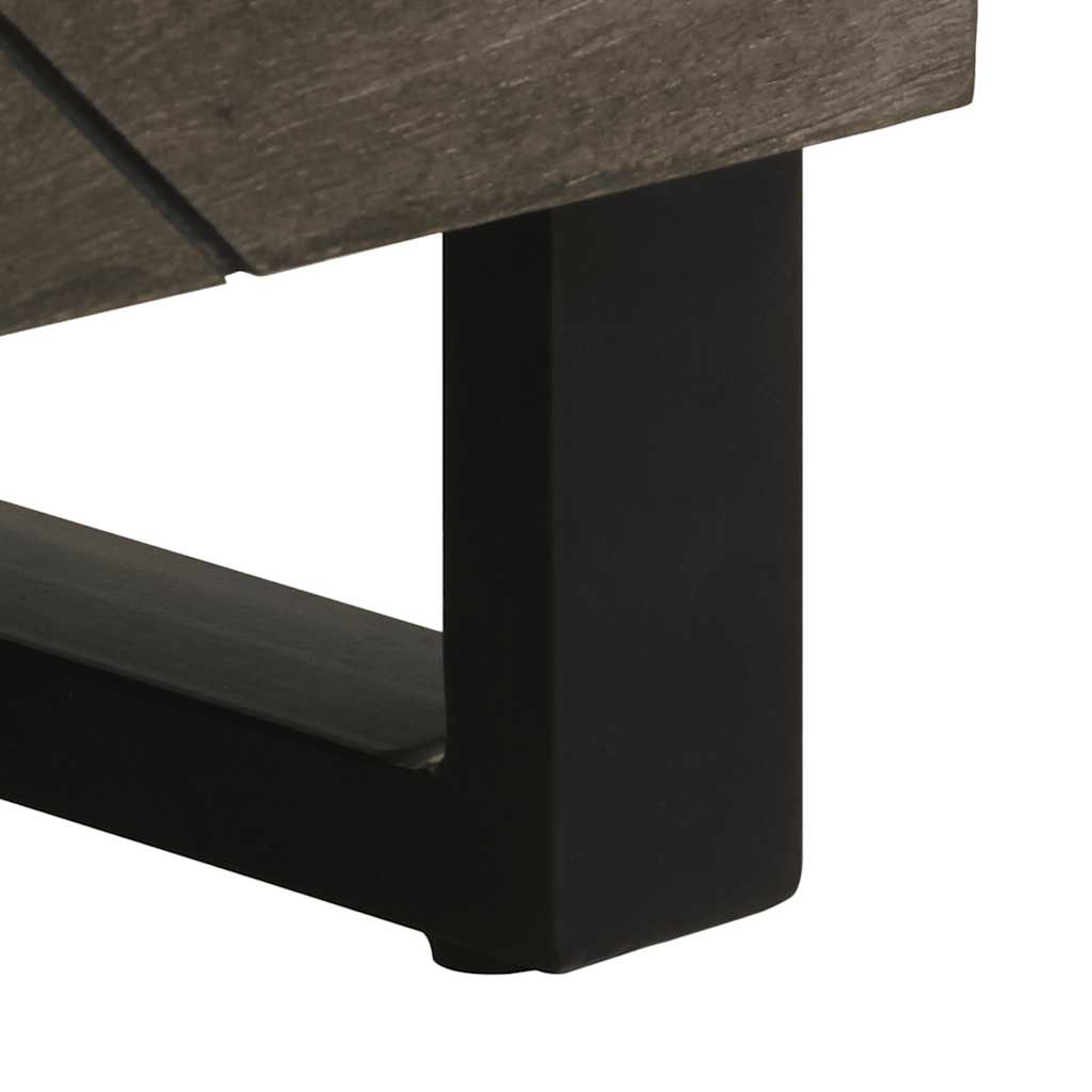 Komoda 2 kom crna 60x33x75 cm Puno drvo Mango