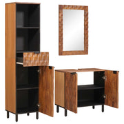 Setovi za kupaonicu 3 pcs Acacia smeđi finiš Čvrsto drvo manga