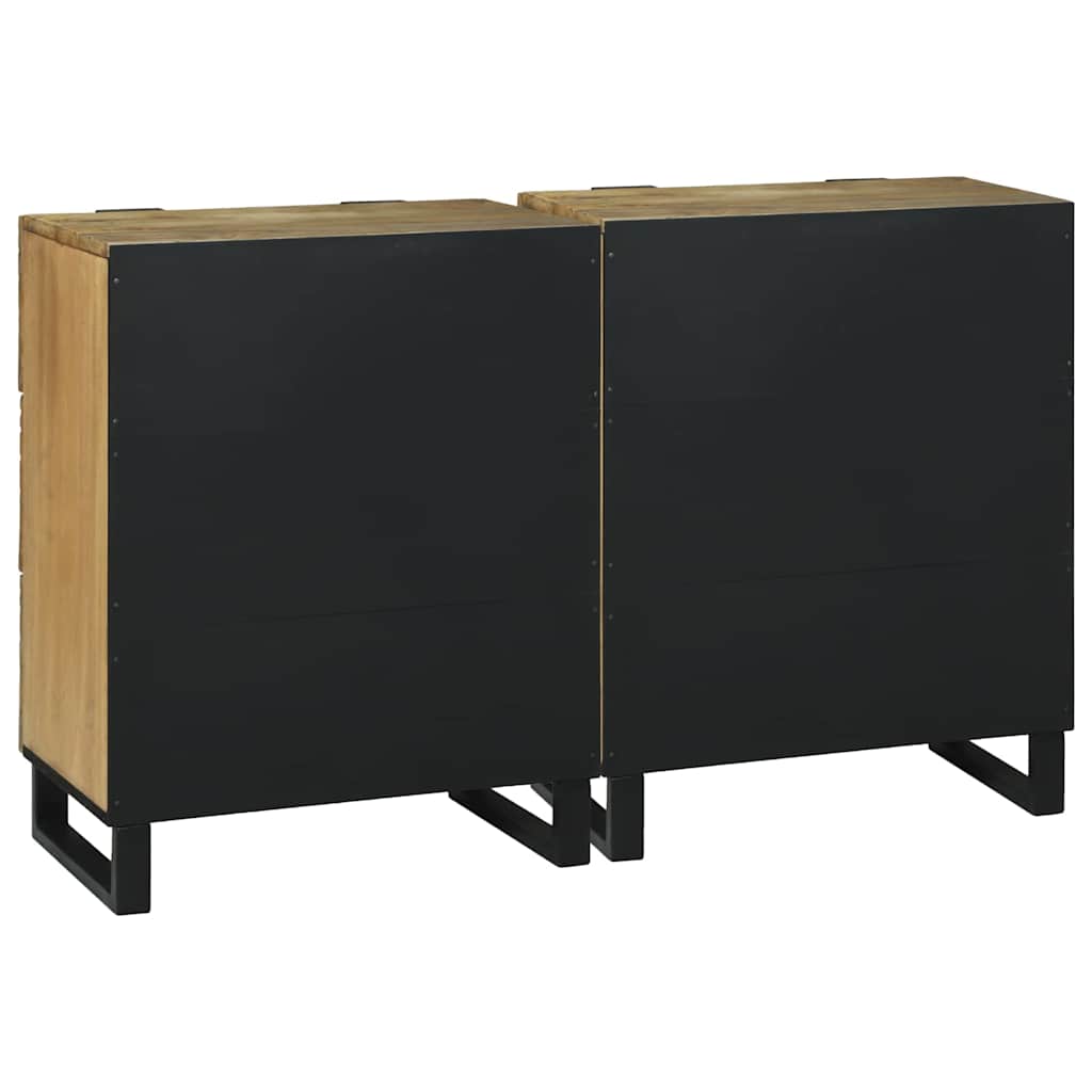 Set komoda 2 pcs Prirodna 120 x 33,5 x 75 cm Čvrsto drvo manga