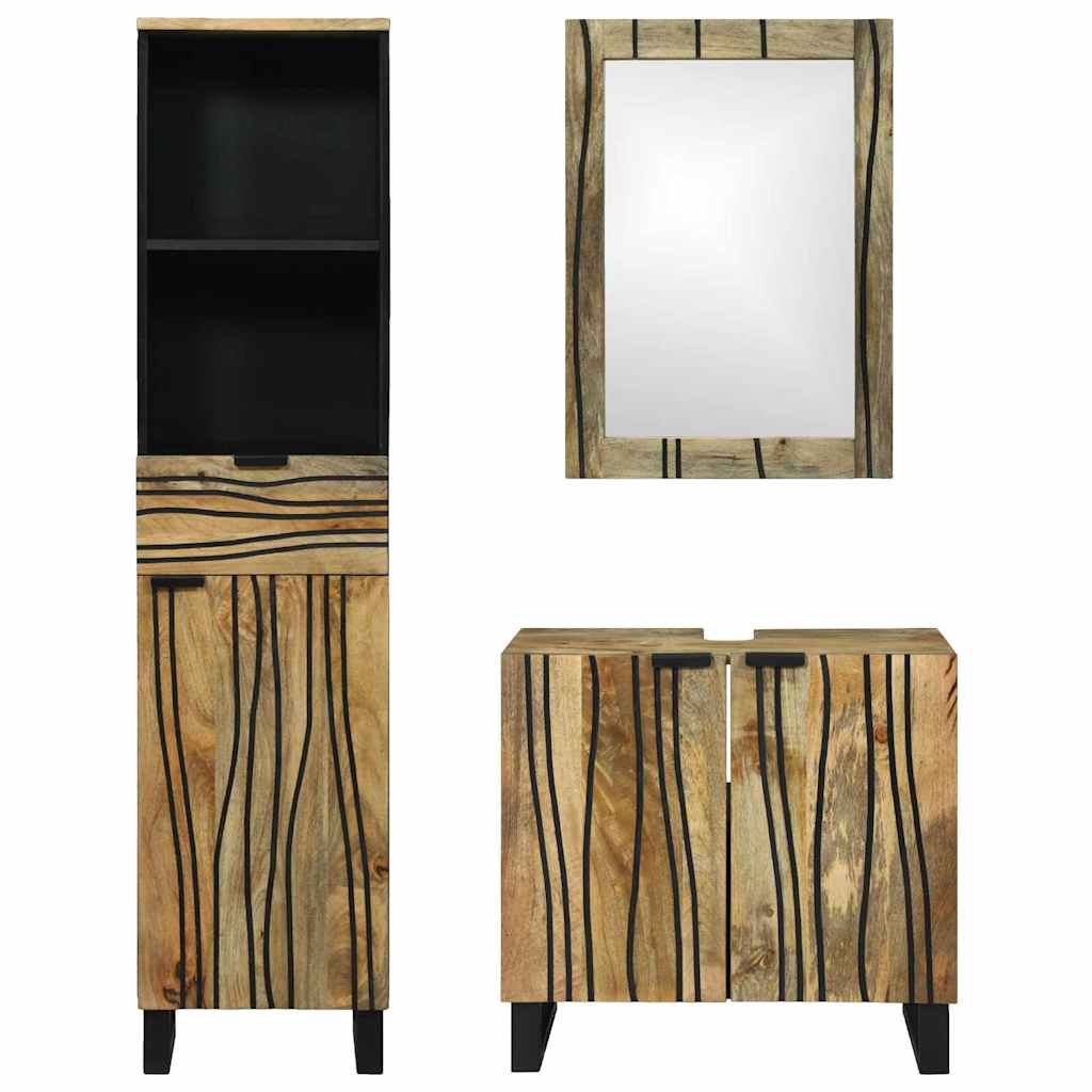 Set namještaja za kupaonicu Zidne 3 pcs Smeđa Konstruirano drvo