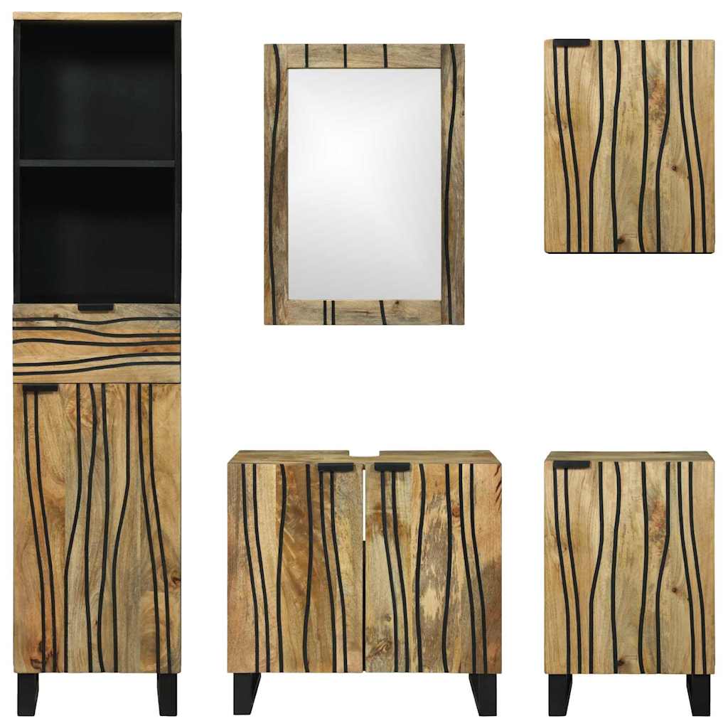 Set namještaja za kupaonicu Zidne 5 pcs Smeđa Konstruirano drvo