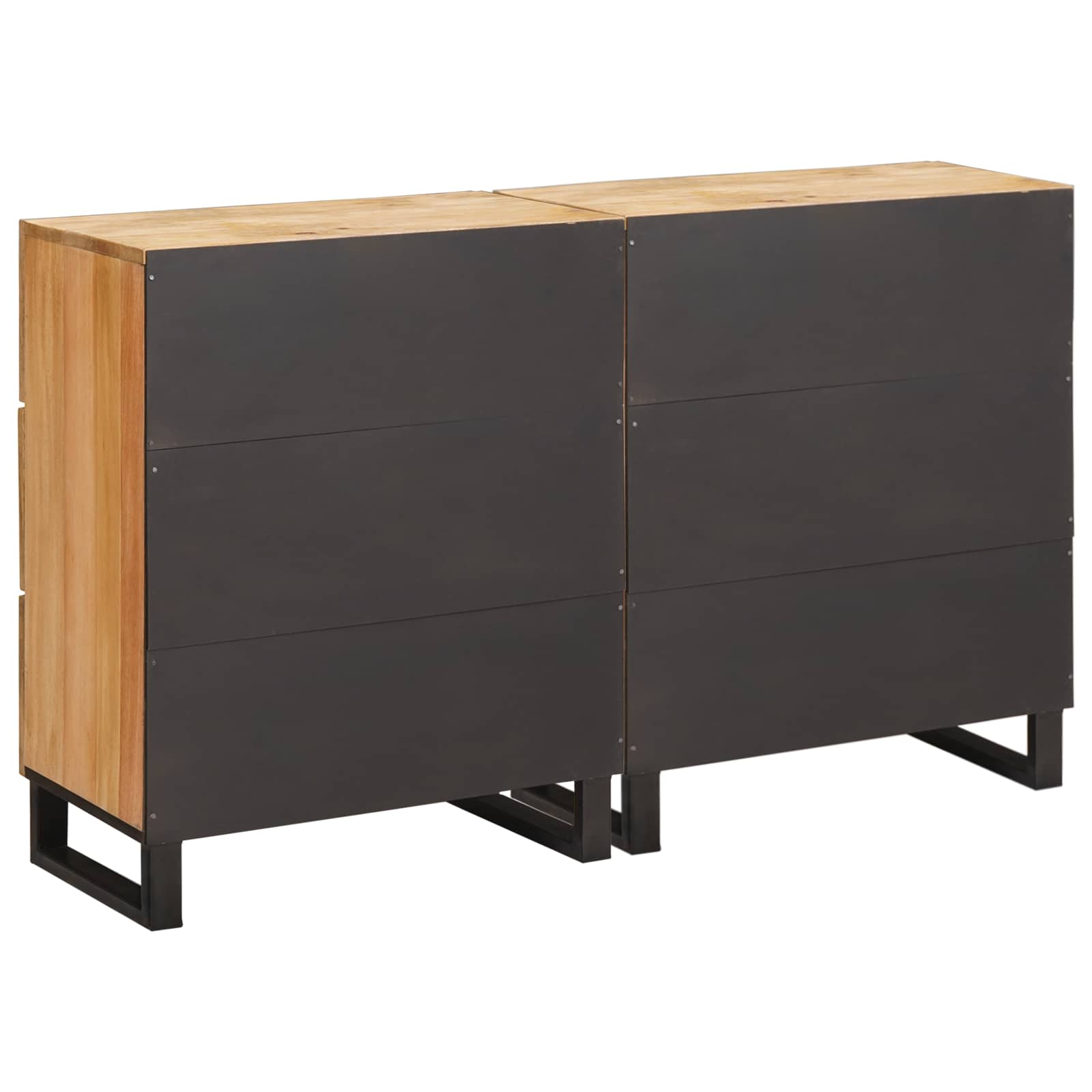 Kreveta 2 pcs Smeđa 60 x 33 x 75 cm Čvrsto drvo manga