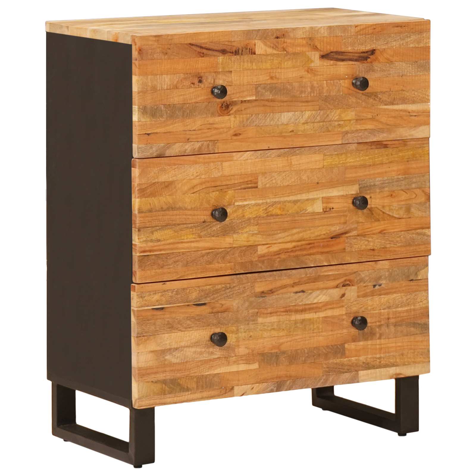 Kreveta 2 pcs Smeđa 60 x 33 x 75 cm Čvrsto drvo manga