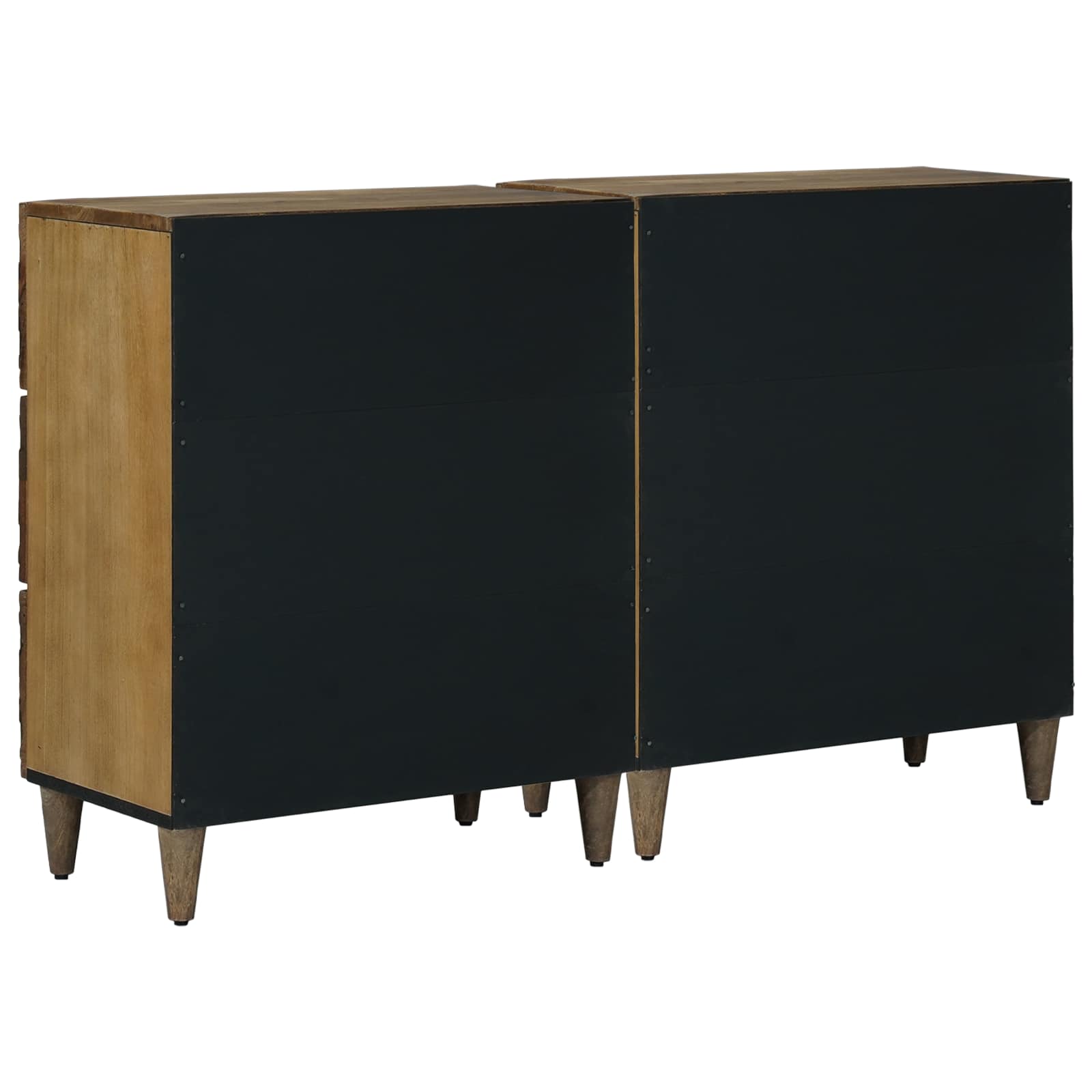 Kreveta 2 pcs Smeđa 60 x 33,5 x 75 cm Čvrsto drvo manga