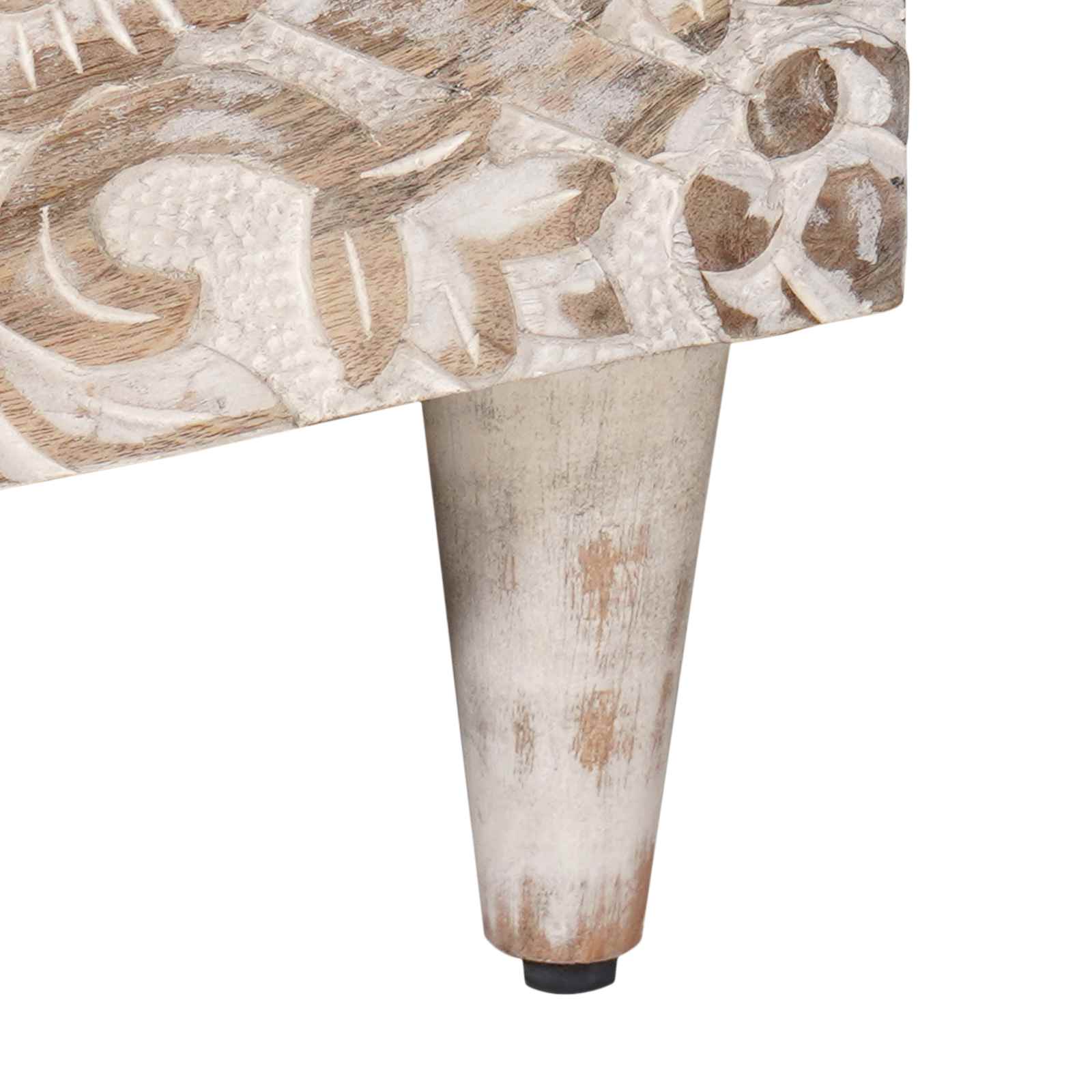 Kreveta 2 pcs Bijelo 60 x 33,5 x 75 cm Čvrsto drvo manga