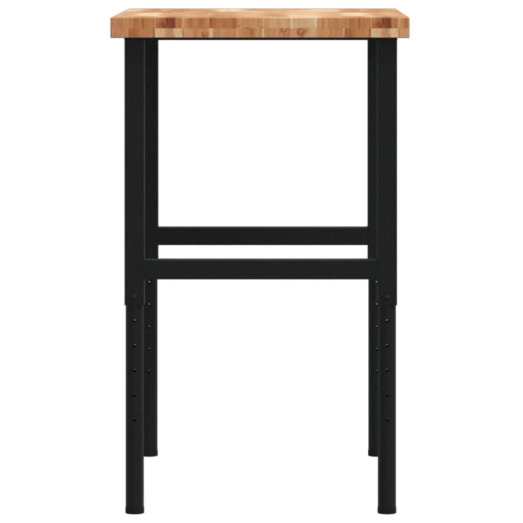 Radni stol 80x60x(73-99,5) cm masivno drvo bagrema pravokutni