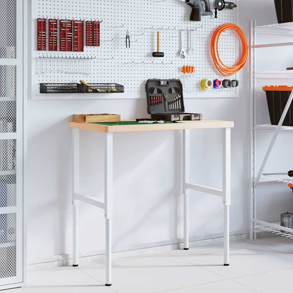 Radni stol 100x60x(73-99,5) cm od masivne hrastovine pravokutni