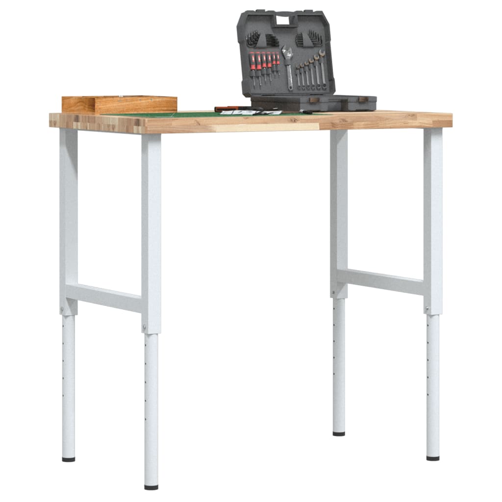 Radni stol 100x60x(73-99,5) cm masivno drvo bagrema pravokutni