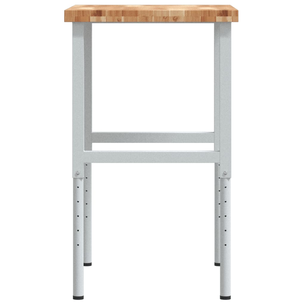 Radni stol 80x60x(73-99,5) cm masivno drvo bagrema pravokutni