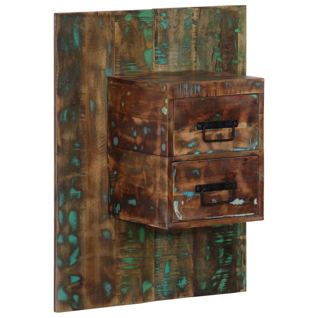 Noćni ormarić Višebojni 60x32x80 cm puno drvo, reciklirano