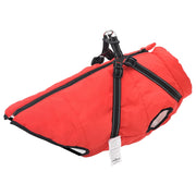 Vodootporni reflektirajući kaput s pojasom za pse crveni L48
