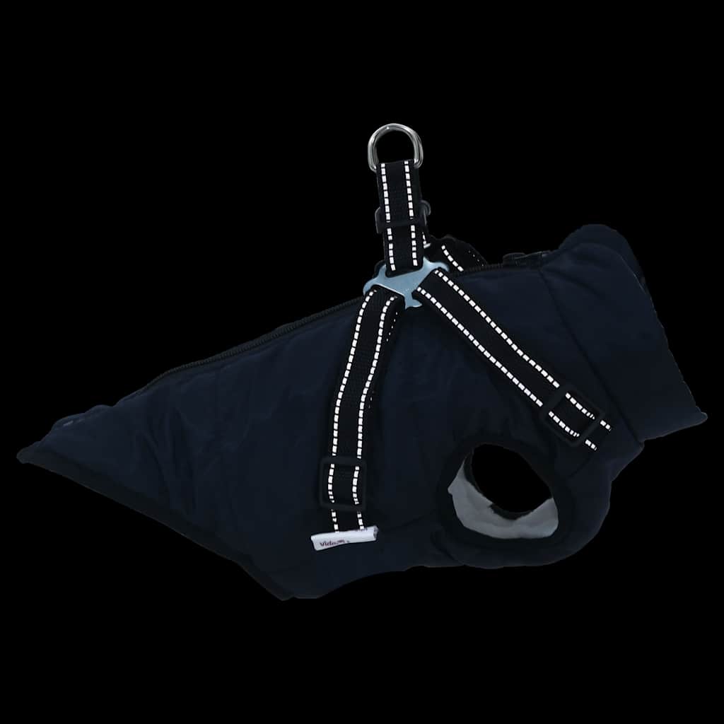 Vodootporni reflektirajući kaput s pojasom za pse modri L28
