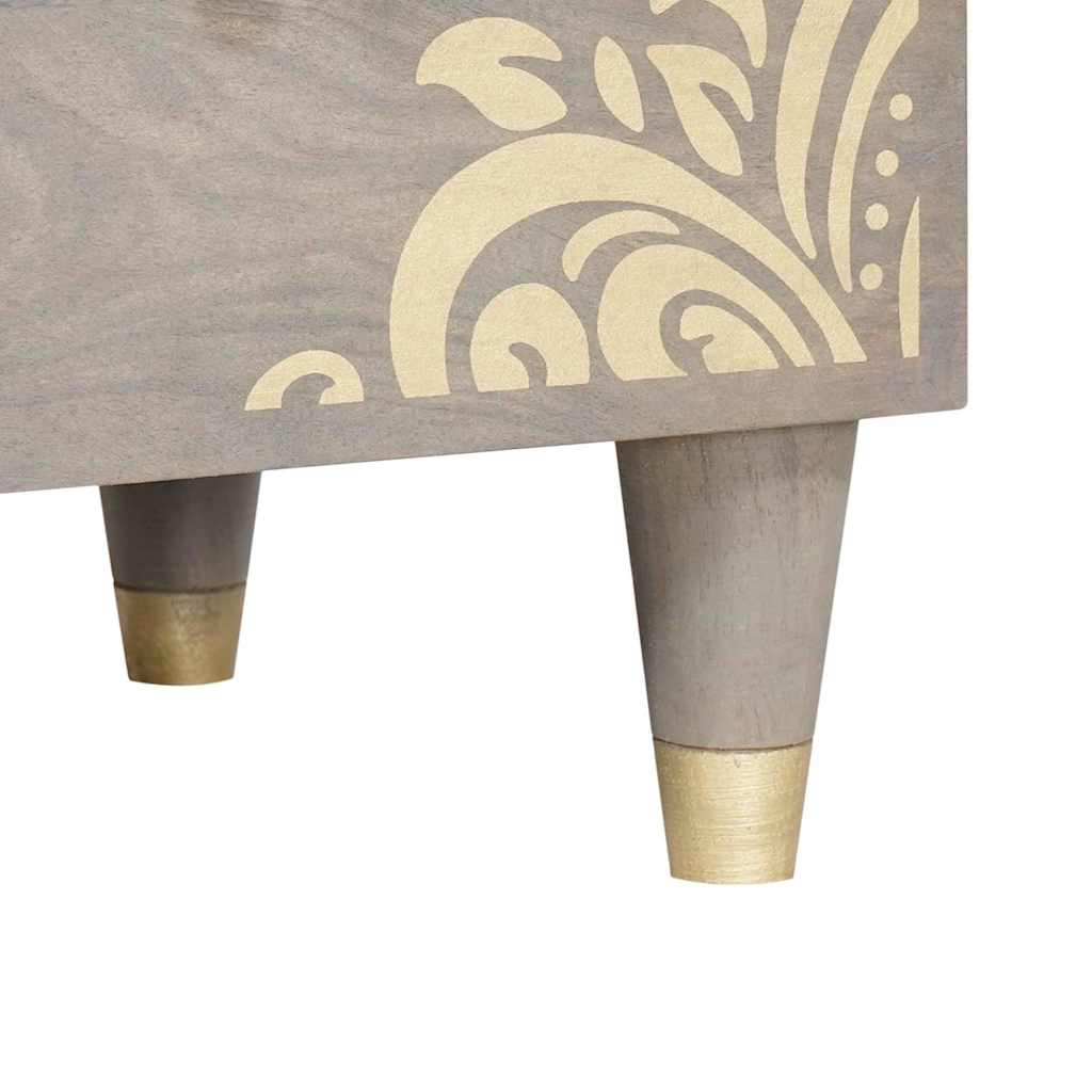 Set ormarića za kupaonicu 3 pcs Siva i zlatna 180 x 33 x 75 cm