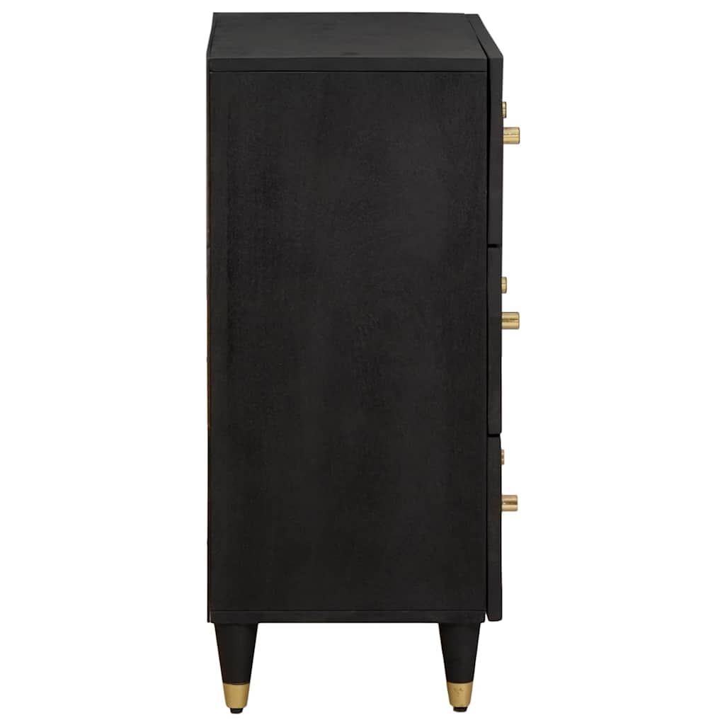 Kreveta s ladicama 2 pcs Crna 60 x 33 x 75 cm Čvrsto drvo manga