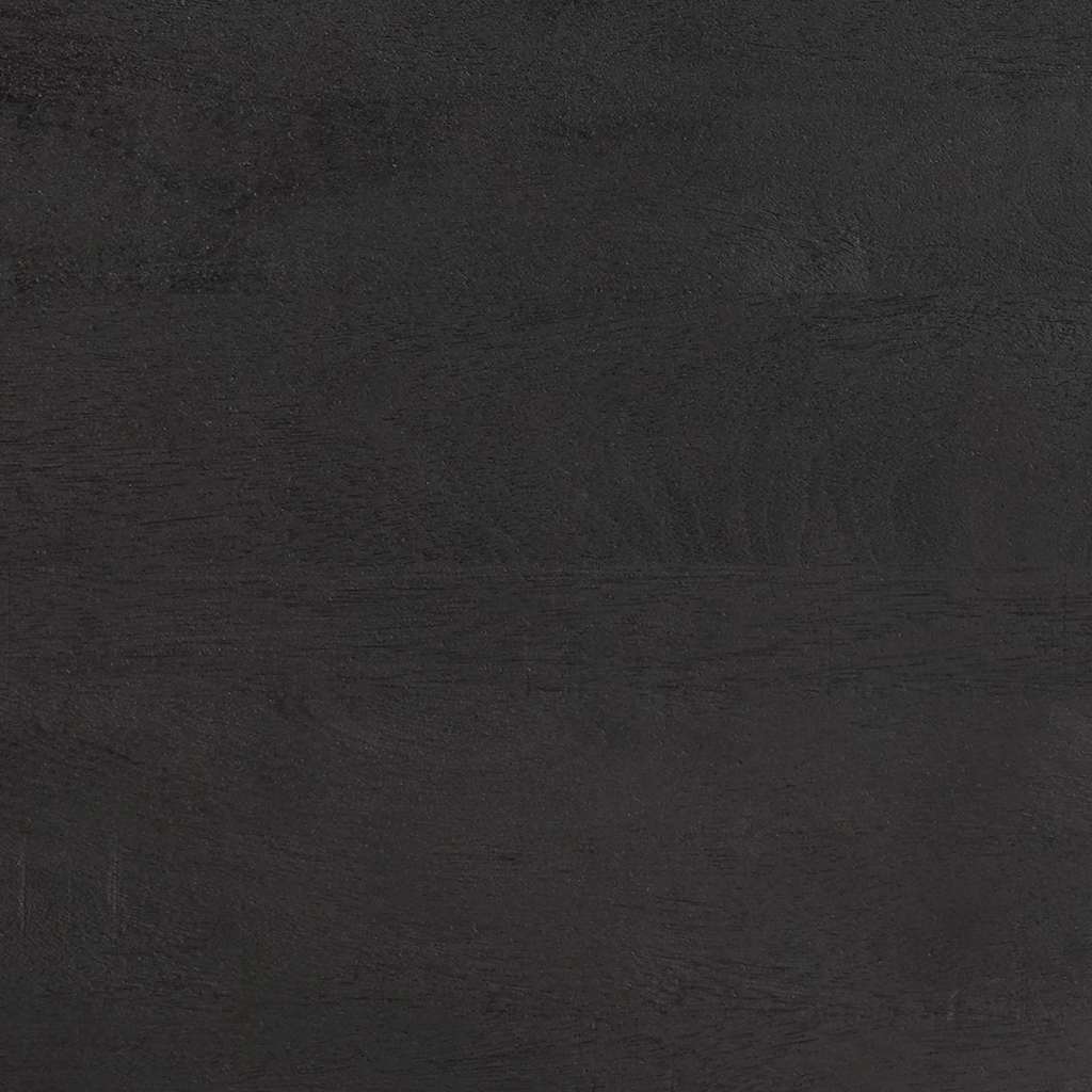 Set ormarića za kupaonicu Zidne 2 pcs Crna Čvrsto drvo manga