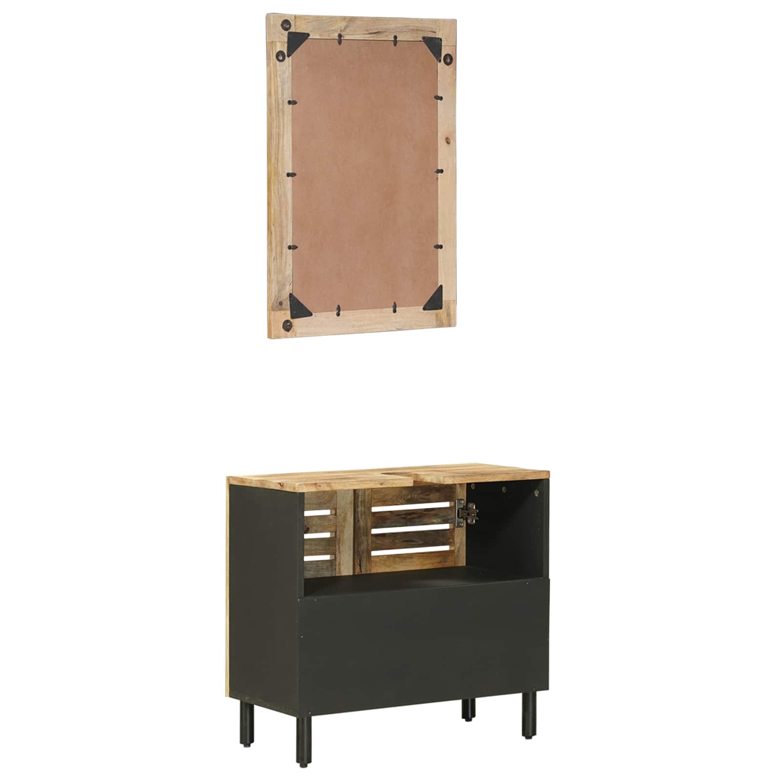 Set ormarića za kupaonicu 2 kom. Prirodna 62 x 33 x 58 cm