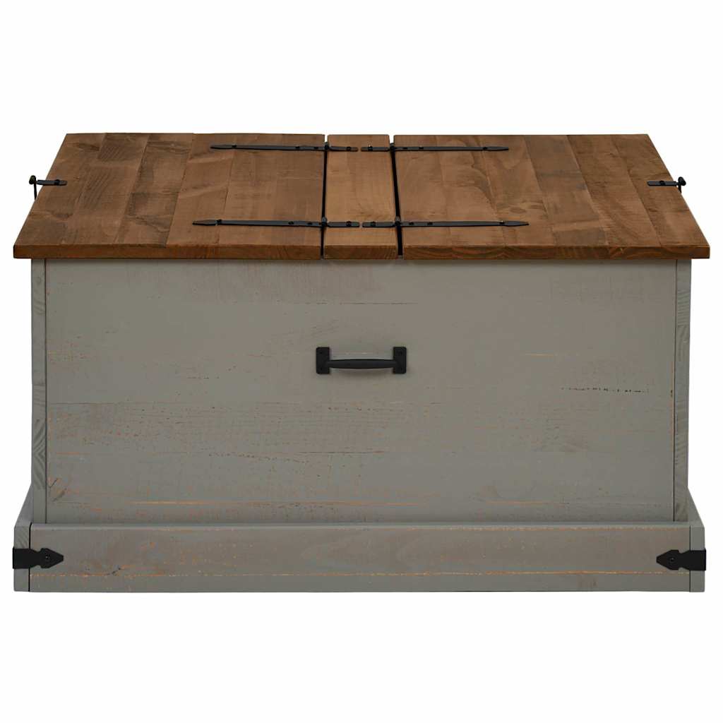 Škrinja za pohranu HALDEN siva 91x91x47 cm puno drvo bor