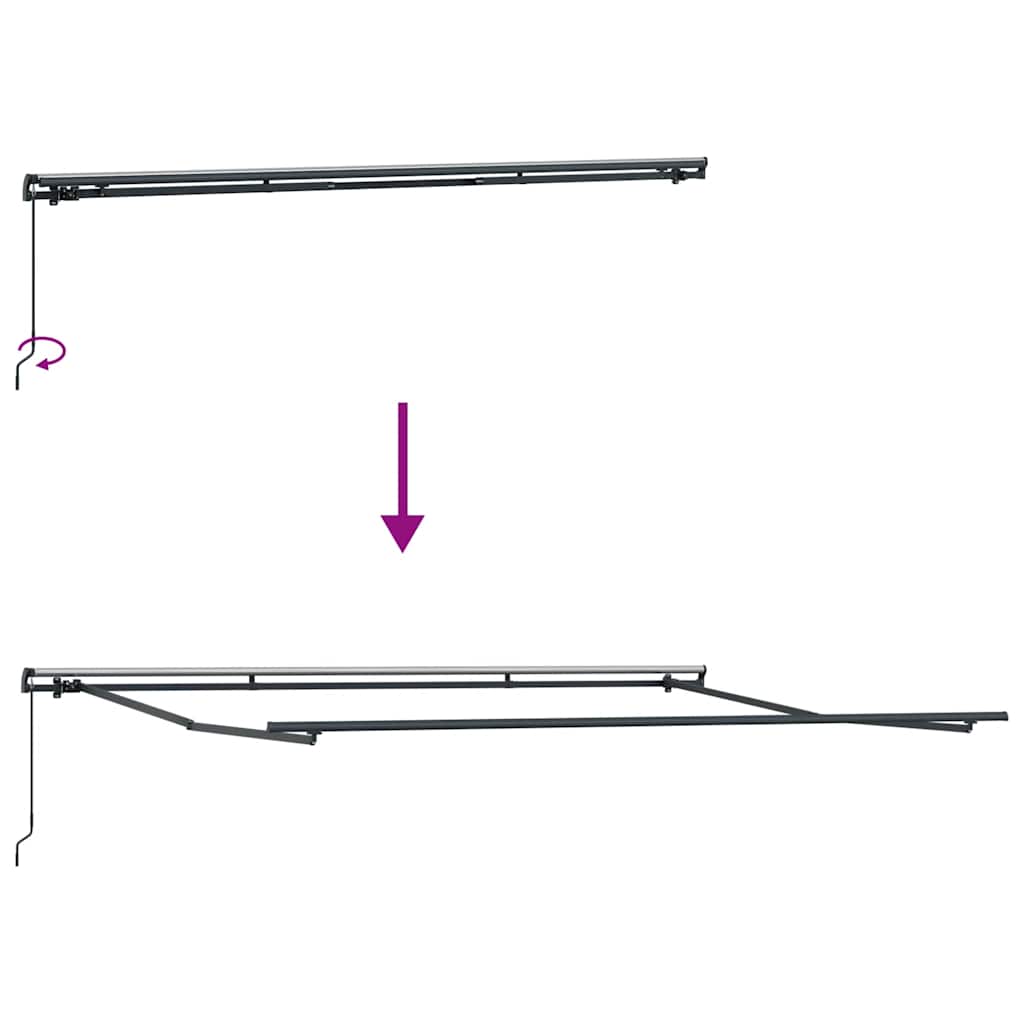 Tenda na ručno uvlačenje bordo 400 x 300 cm