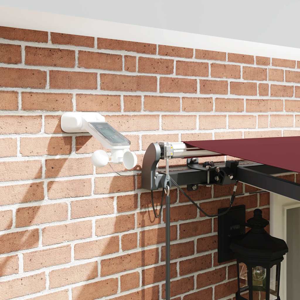 Tenda na automatsko uvlačenje s LED svjetlima bordo 500x300 cm