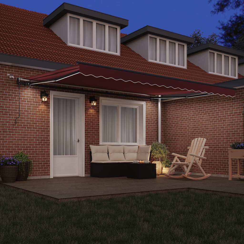 Tenda na automatsko uvlačenje s LED smeđa 450 x 300 cm