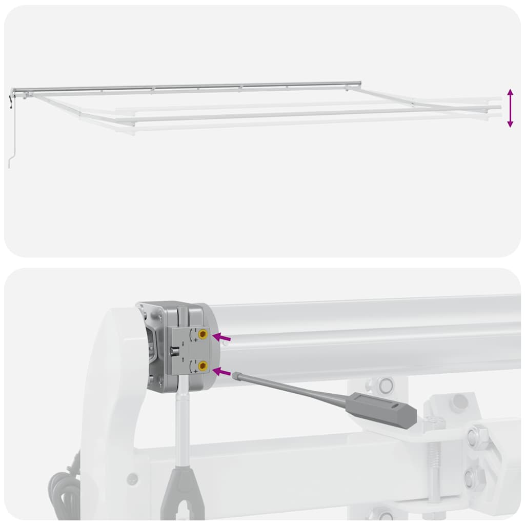 Tenda na ručno uvlačenje s LED smeđa 600 x 300 cm