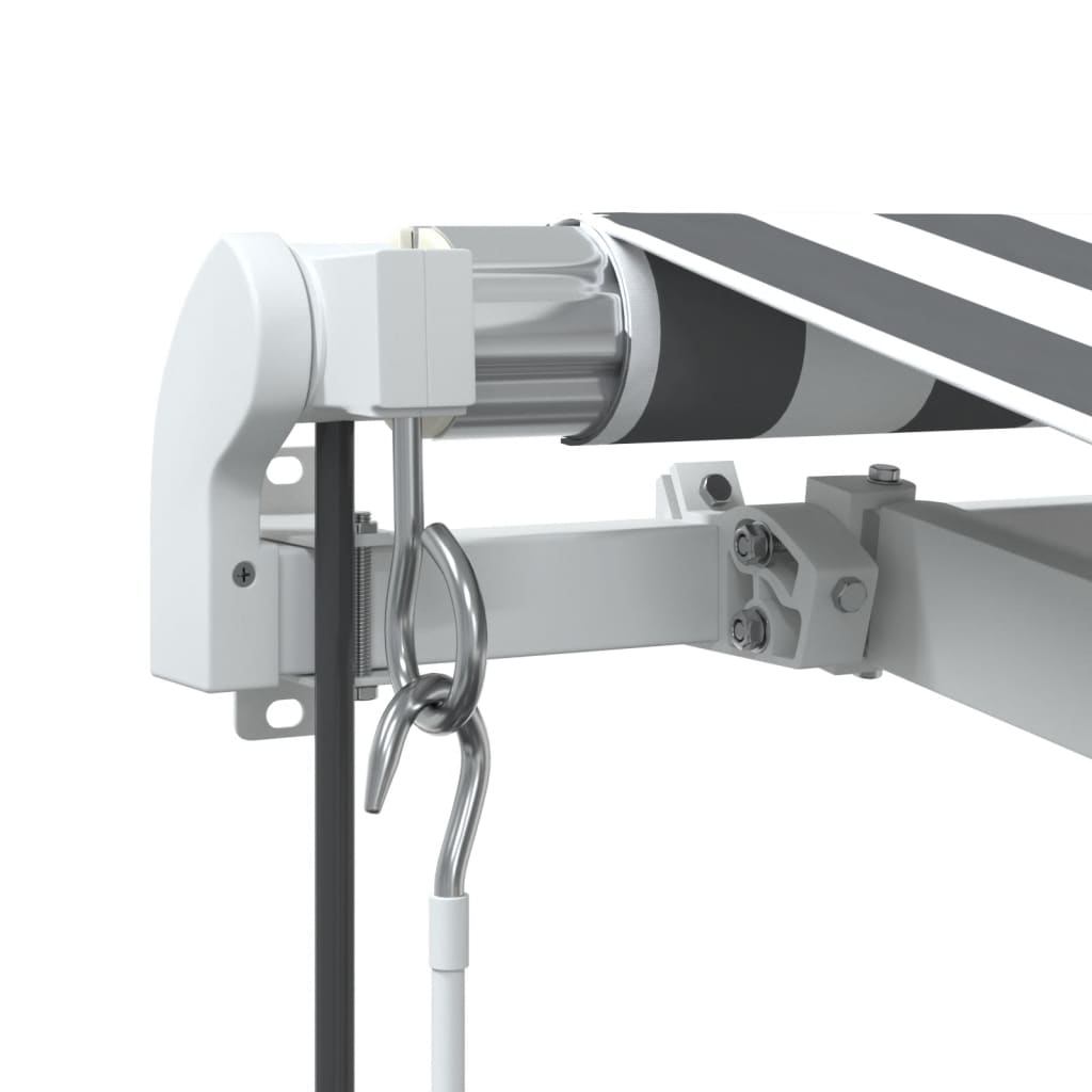 Tenda na automatsko uvlačenje antracit i bijela 350x250 cm