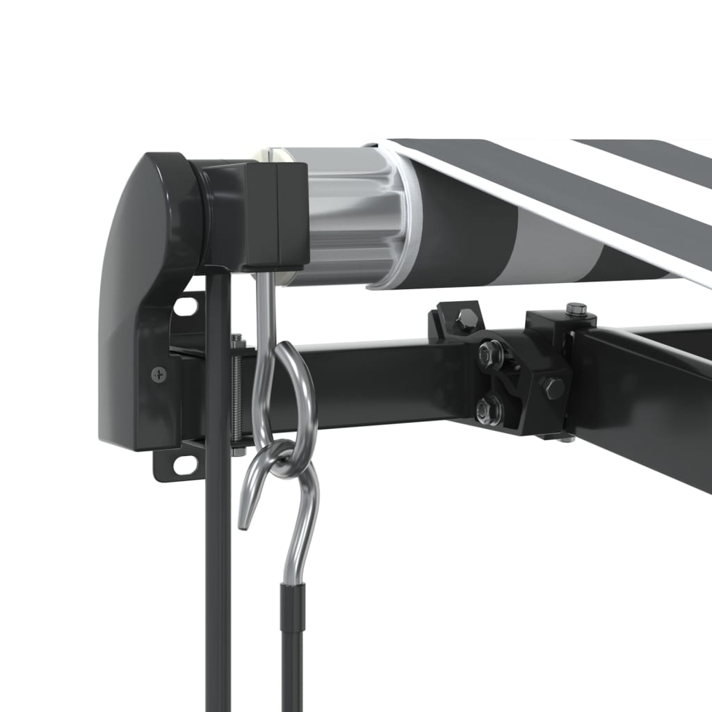 Tenda na automatsko uvlačenje antracit i bijela 350x250 cm