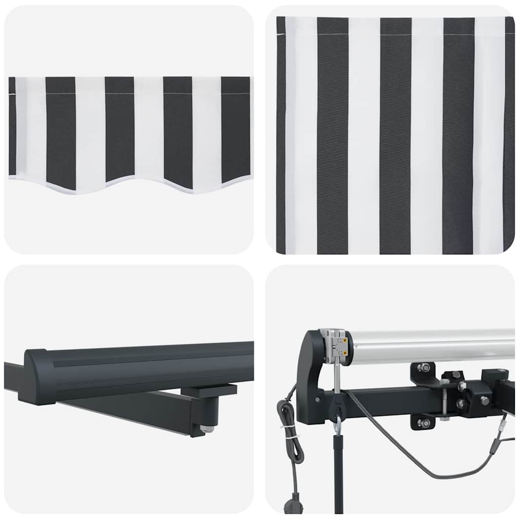 Tenda na automatsko uvlačenje LED antracit i bijela 500x300 cm