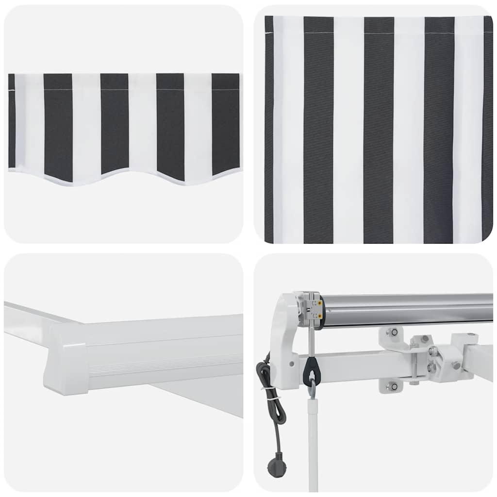 Automatska sklopiva tenda antracit&bijela 600x300 cm