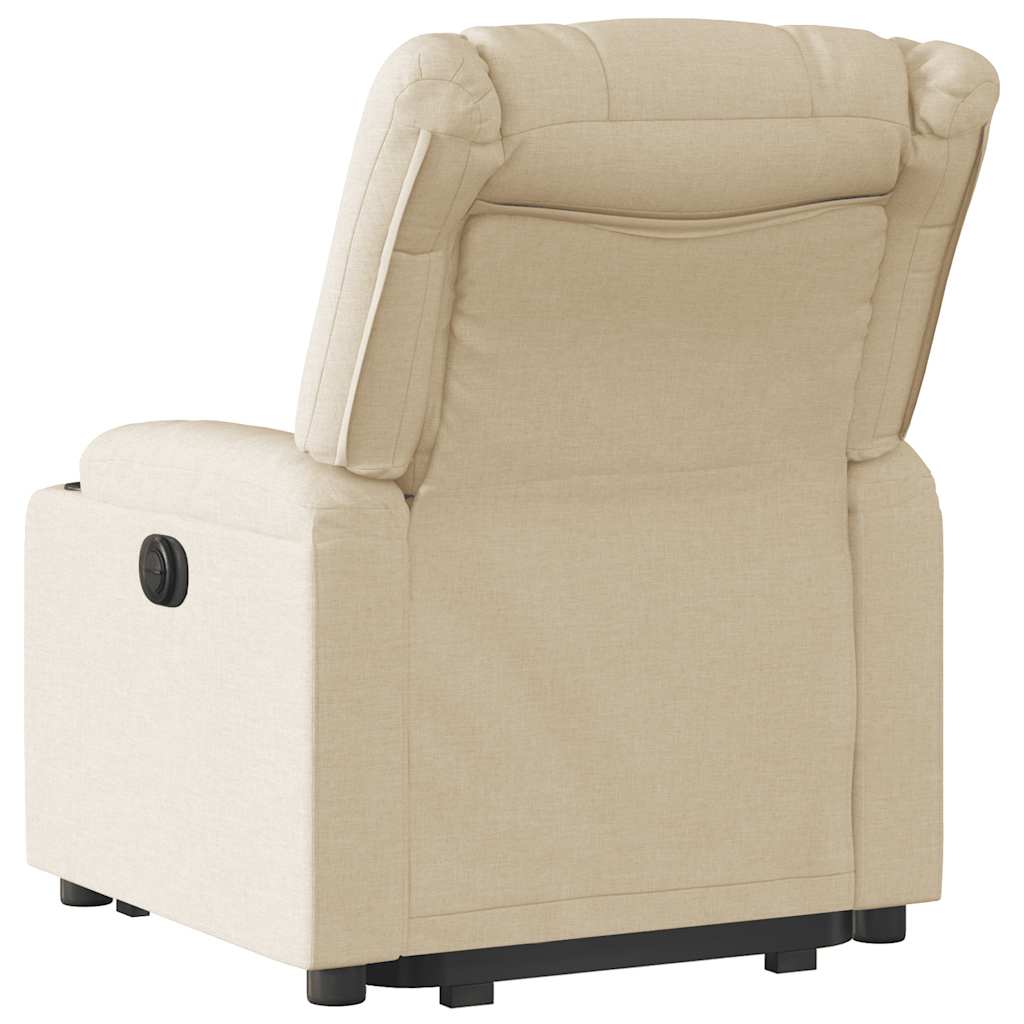 Naslonjač na podizanje od tkanine krem