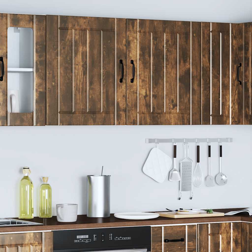 Zidni kuhinjski ormarići 2 kom Lucca dimljeni hrast, inženjersko drvo