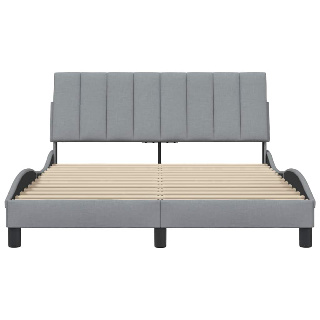 Okvir za krevet bez madraca Hanko svjetlosivi 140 x 190 cm od tkanine