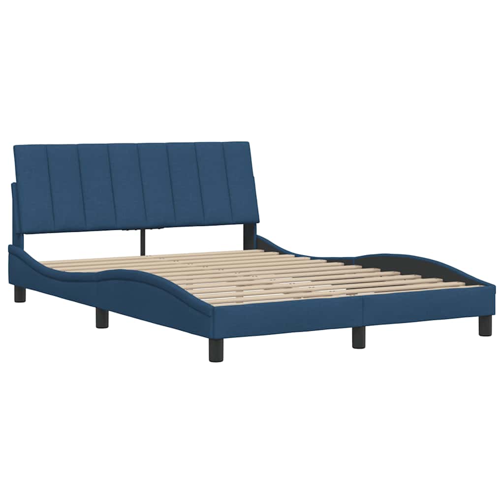 Okvir za krevet bez madraca Hanko plavi 140 x 190 cm od tkanine