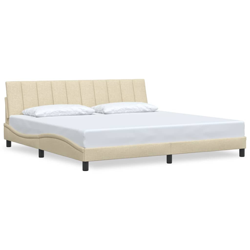 Okvir za krevet bez madraca Hanko krem 200x200 cm od tkanine