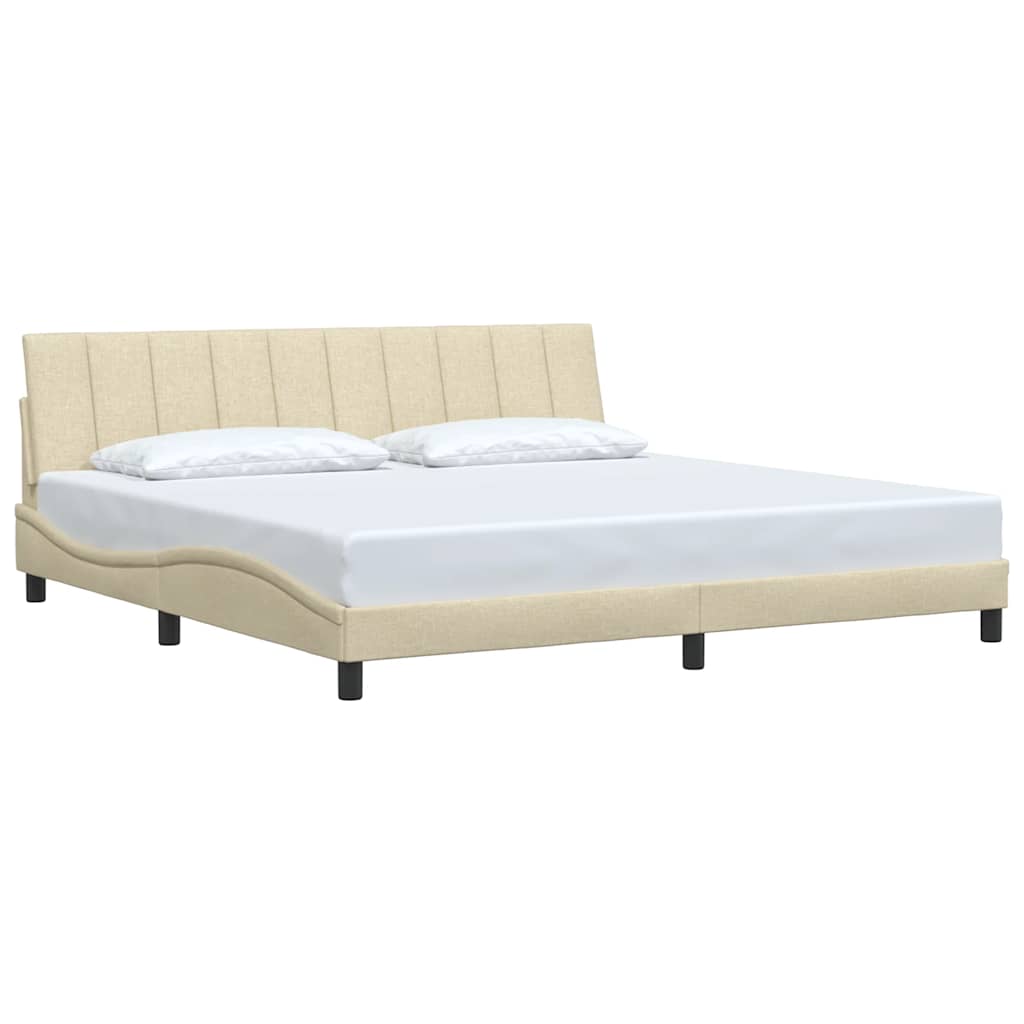 Okvir za krevet bez madraca Hanko krem 200x200 cm od tkanine