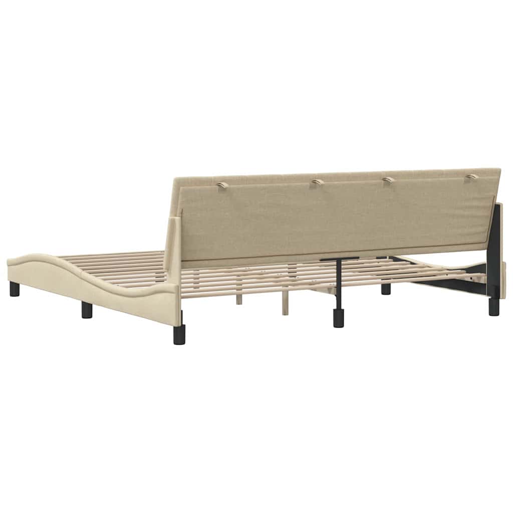 Okvir za krevet bez madraca Hanko krem 200x200 cm od tkanine