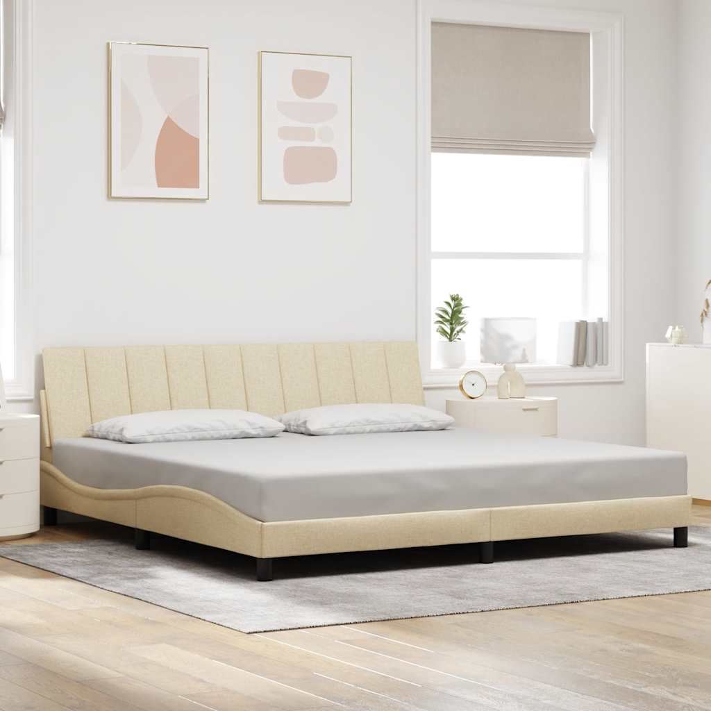 Okvir za krevet bez madraca Hanko krem 200x200 cm od tkanine