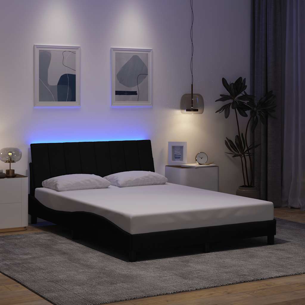 Okvir za krevet bez madraca Hanko crni 140x200 cm od tkanine